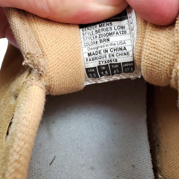 Diamond Supply Co Series Low Brown Suede Skate Shoes Tan Mens 9.5 - Picture 7 of 7